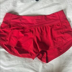 Lululemon Athletica Red Athletic Hotty Hot Shorts